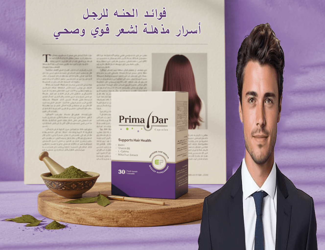 فوائد الحنه للرجل 5 أسرار مذهلة لشعر قوي وصحي